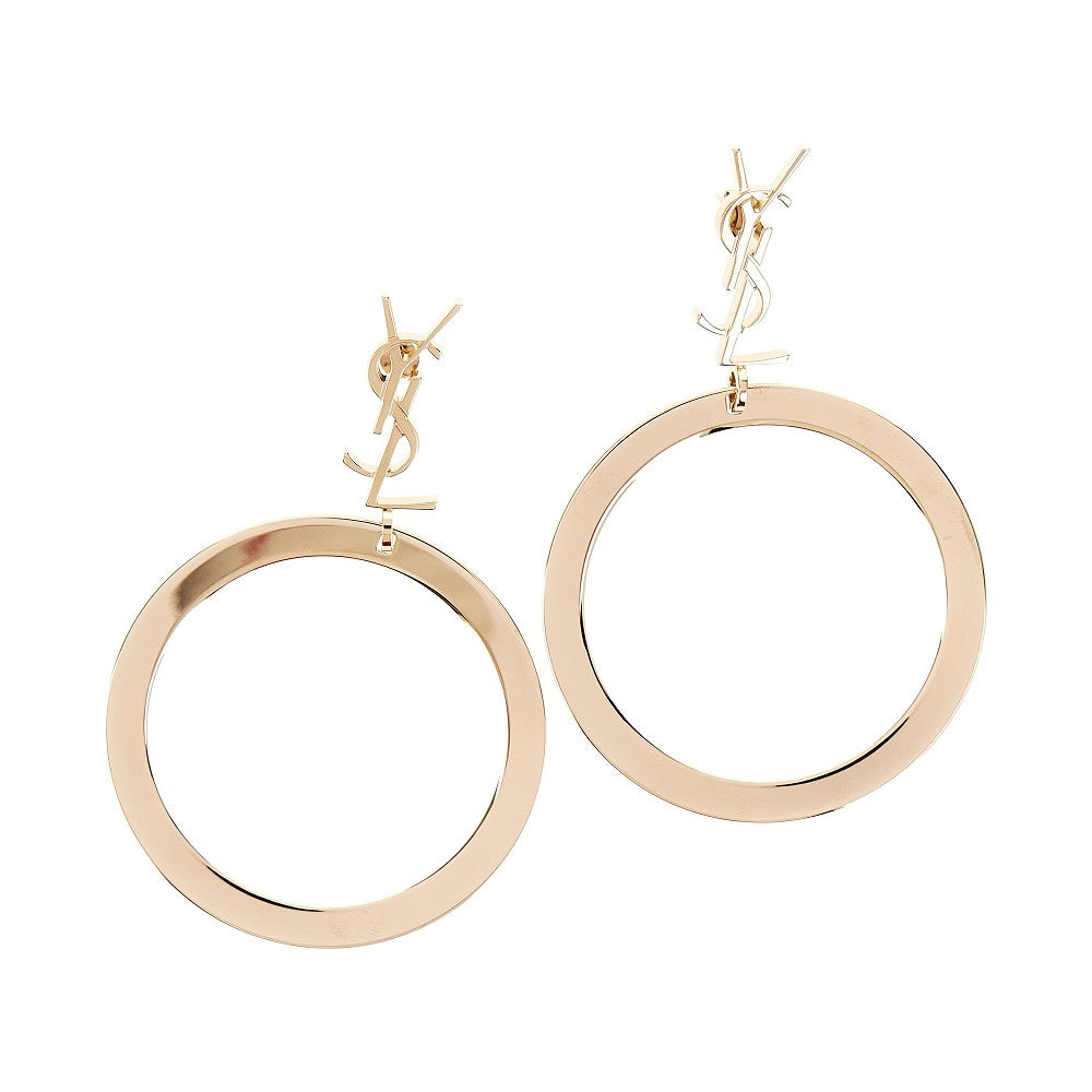 'Cassandre' earrings with hoop pendant