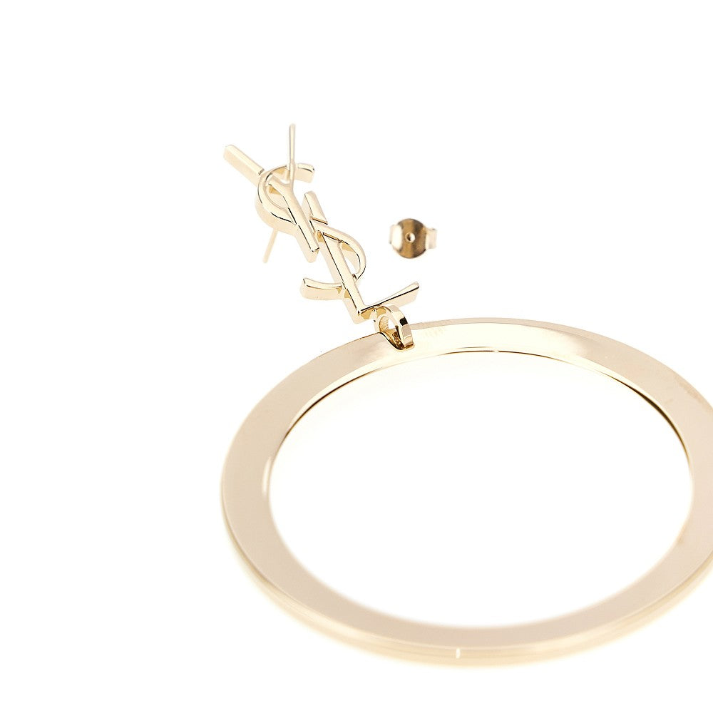 'Cassandre' earrings with hoop pendant