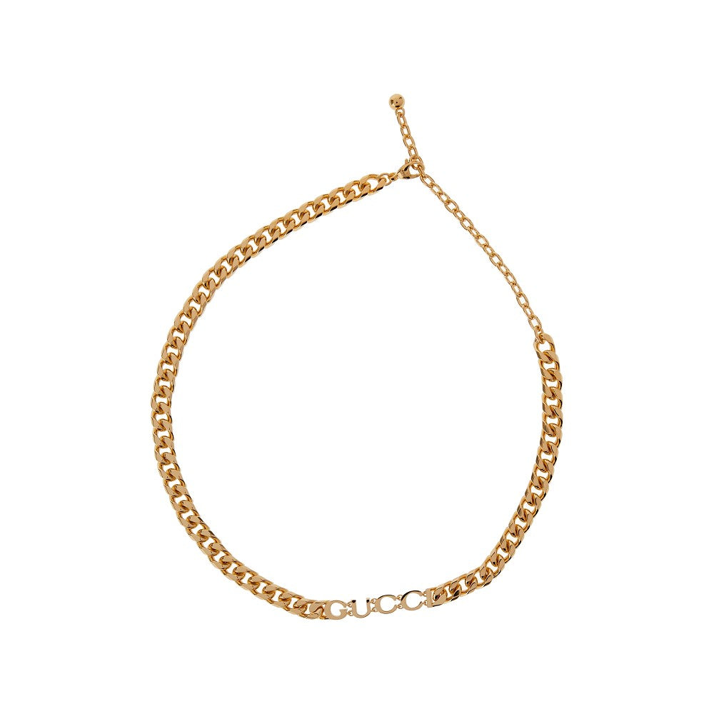 Chain necklace with lettering