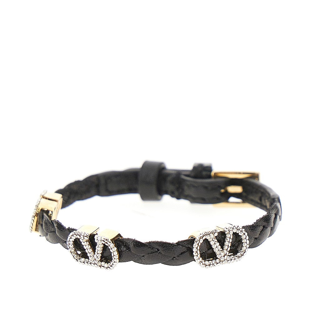 'VLogo Signature' leather bracelet