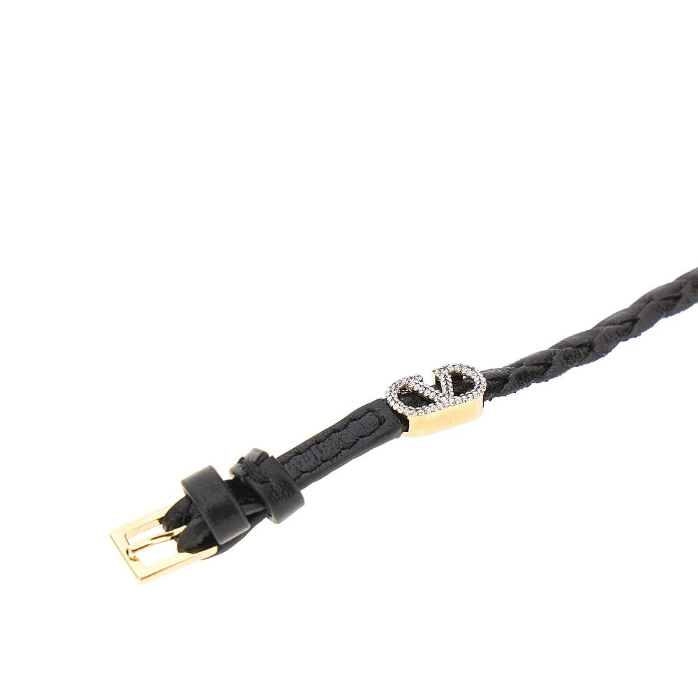 'VLogo Signature' leather bracelet