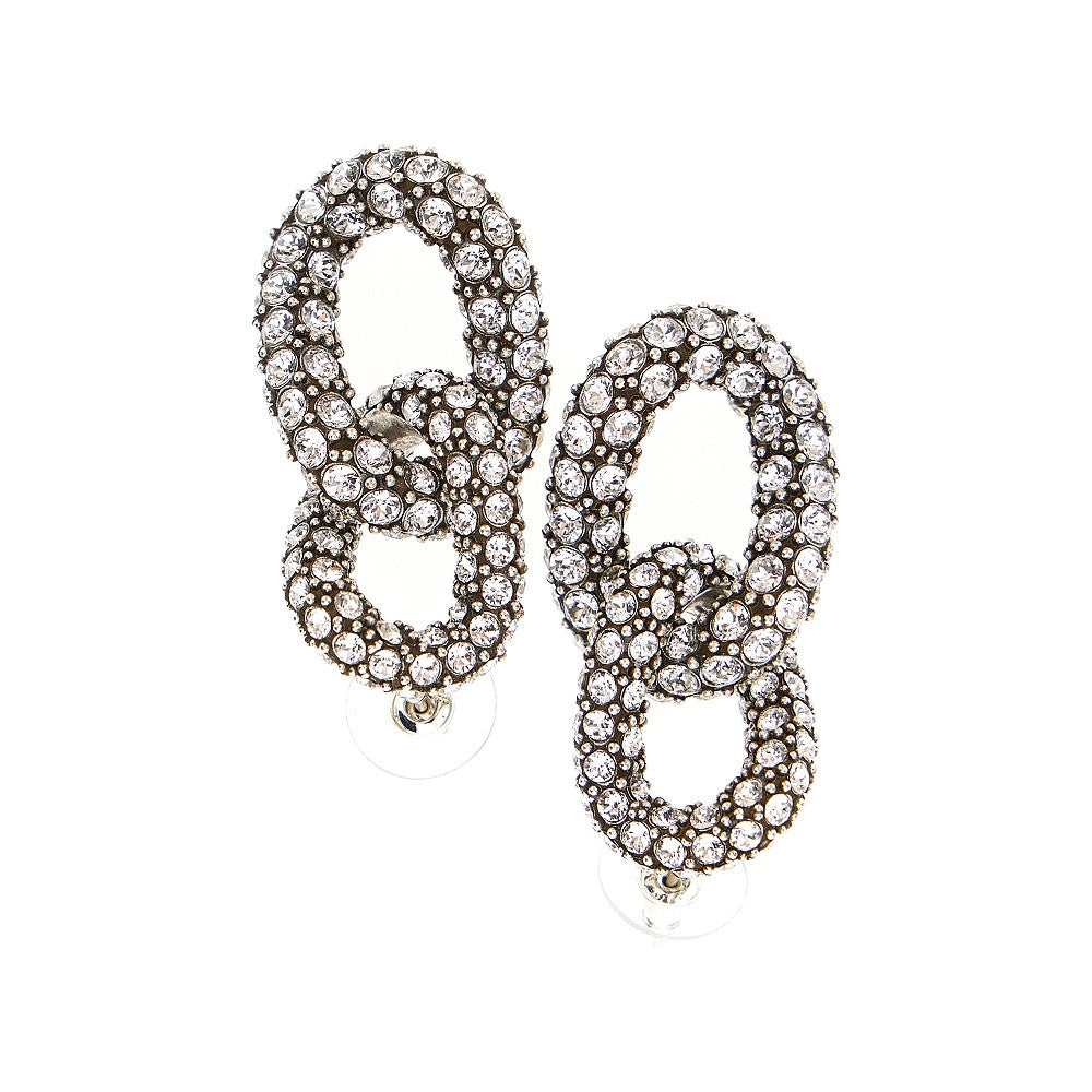 Orecchini 'Funky ring' con strass