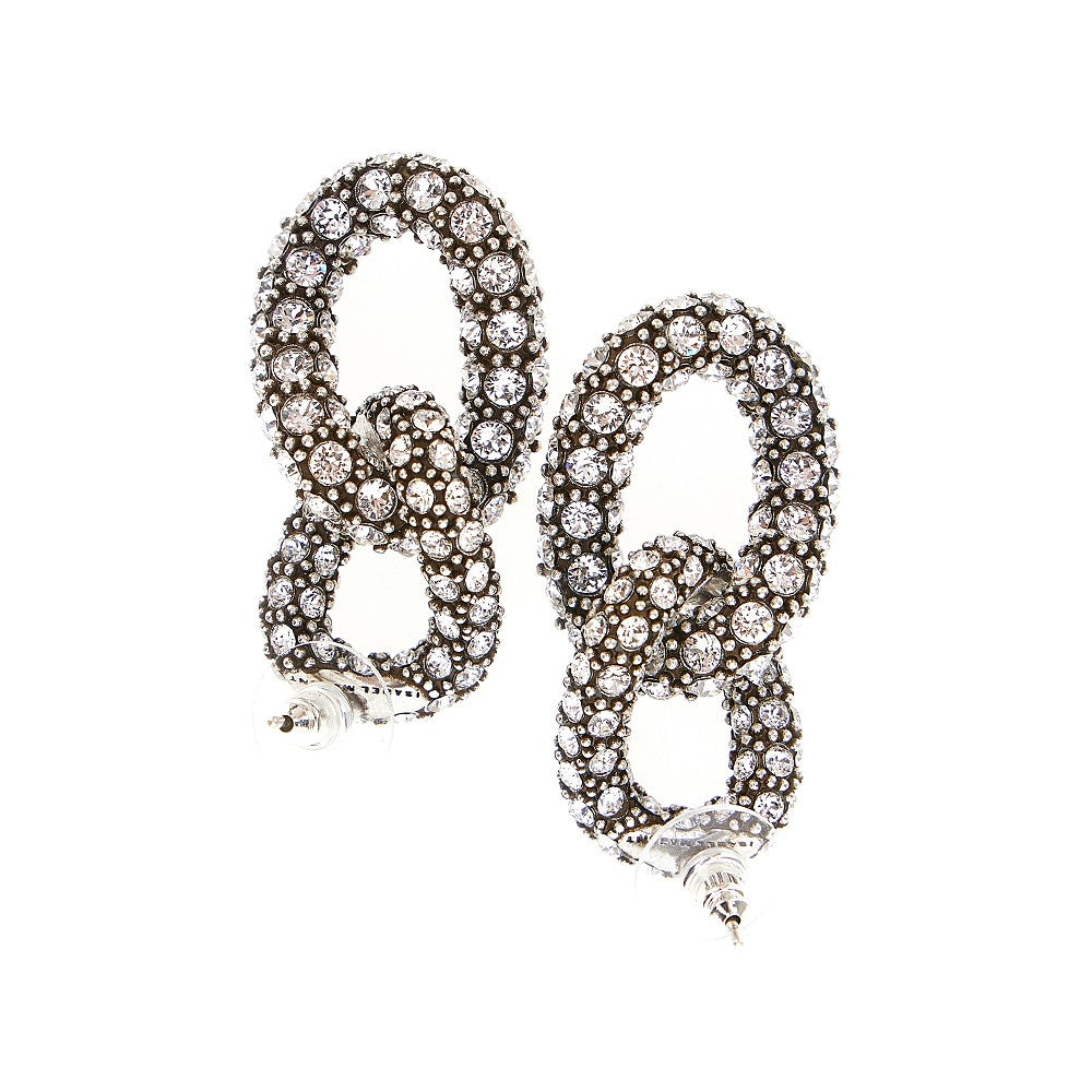 Orecchini 'Funky ring' con strass