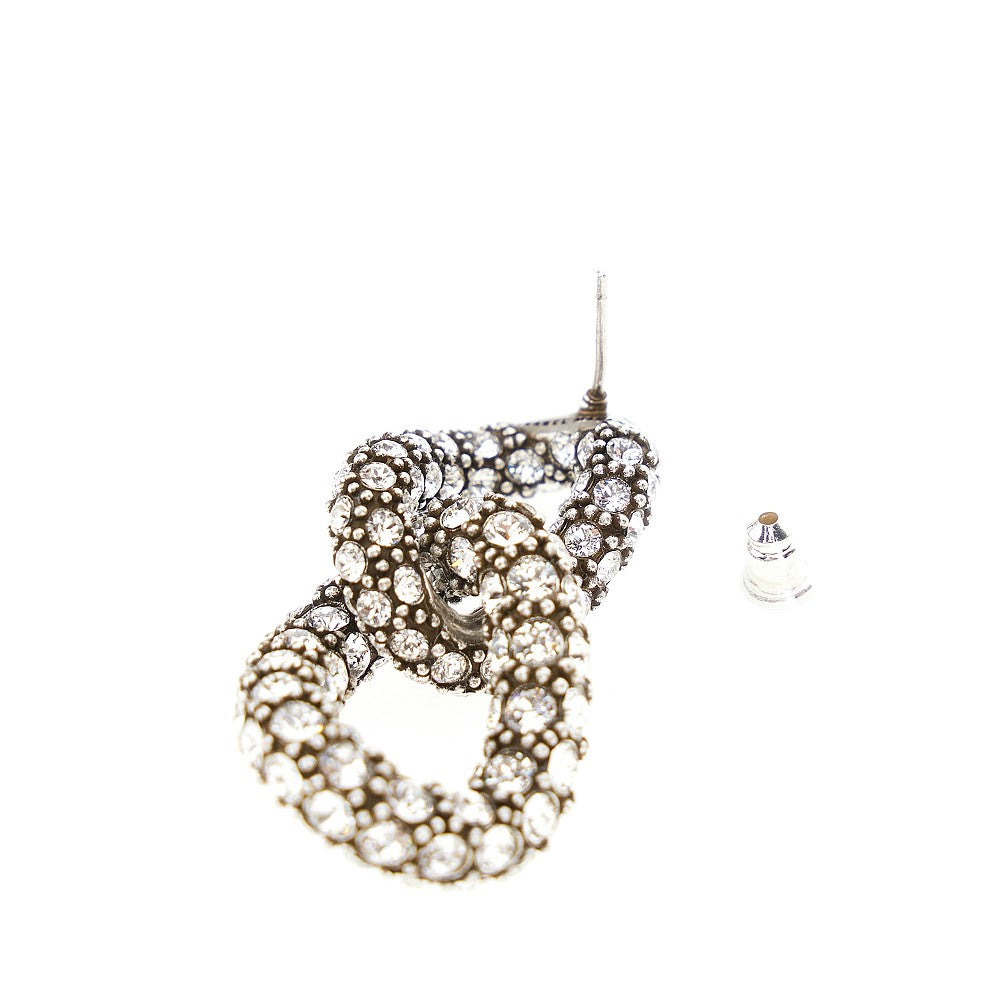 Orecchini 'Funky ring' con strass