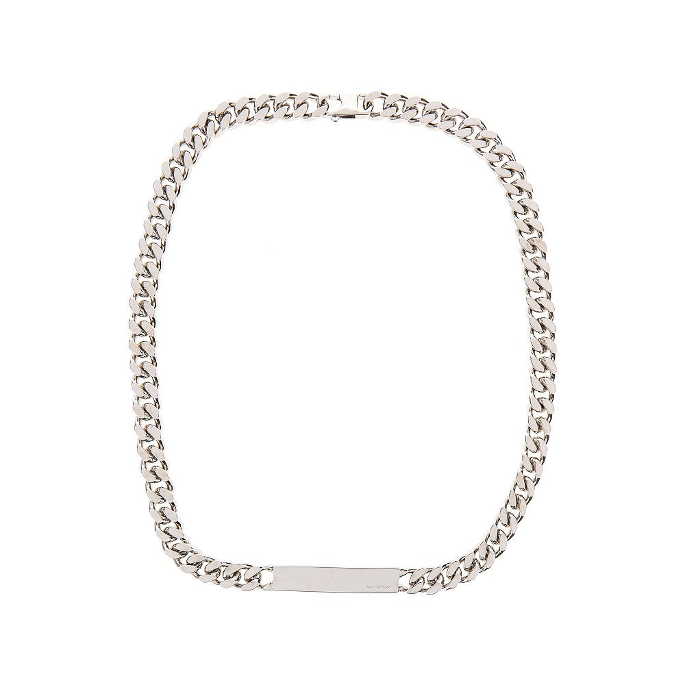Collana in catena con targhetta logo