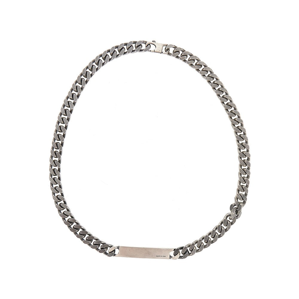 Collana in catena con targhetta logo