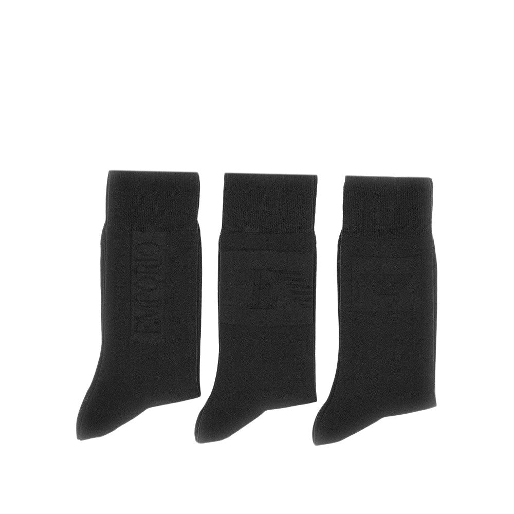 3-pack jacquard cotton-blend socks