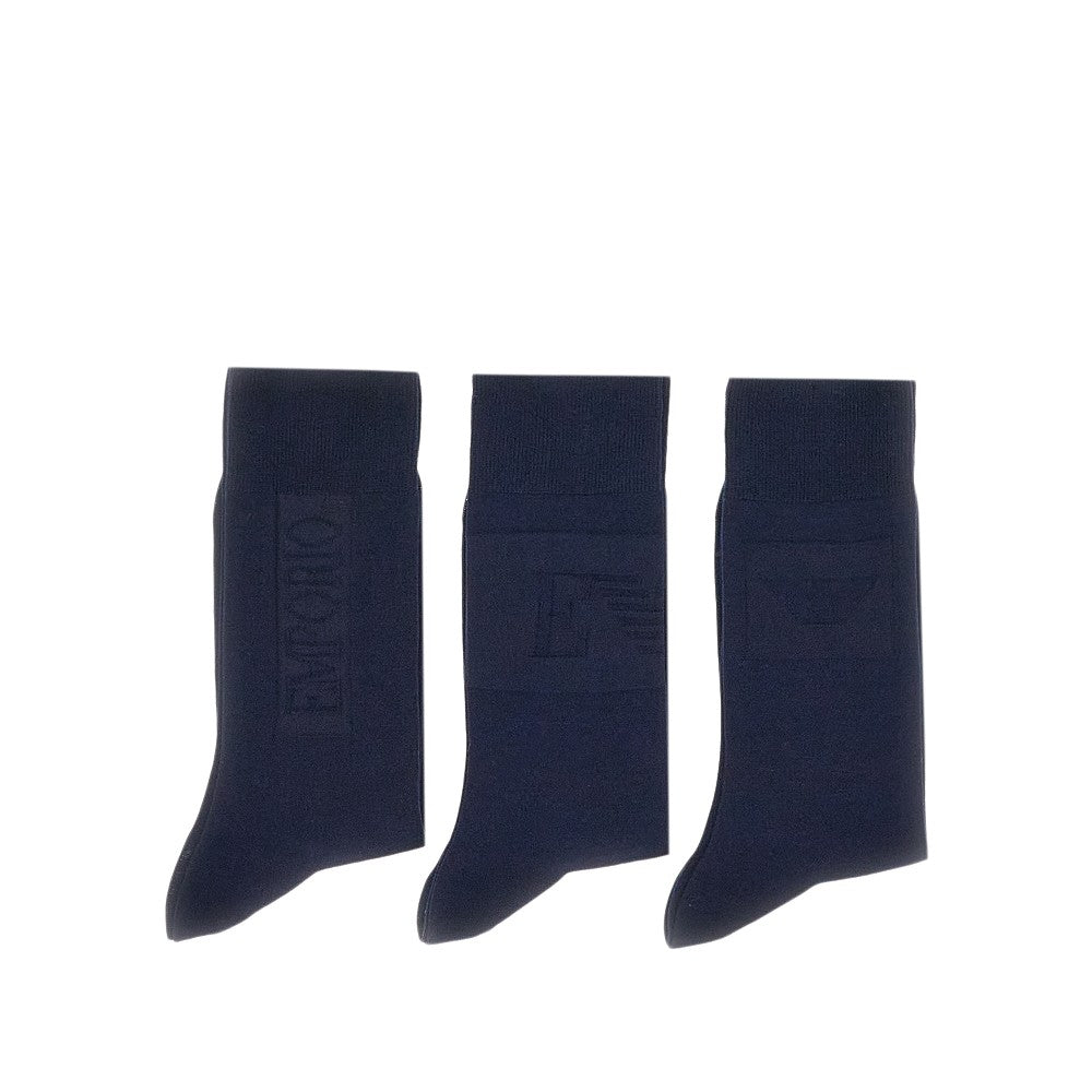 3-pack jacquard cotton-blend socks