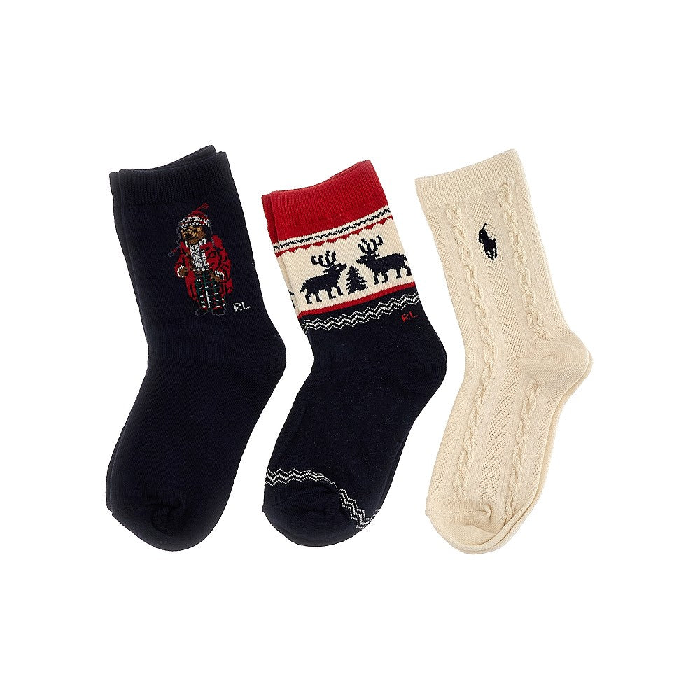 3-pack cotton-blend socks