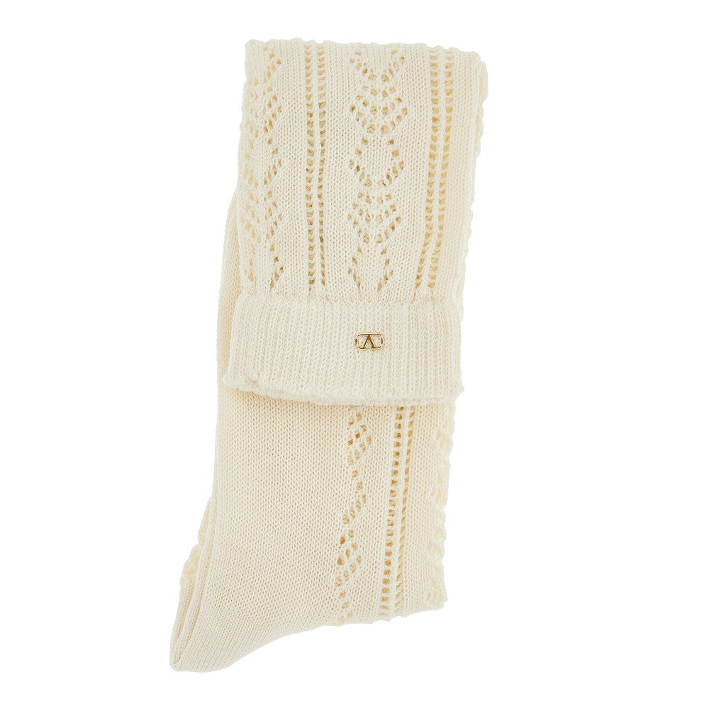 Openworked cotton socks