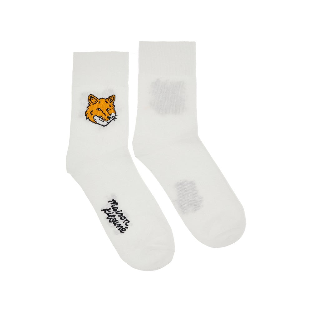 Fox Head intarsia socks