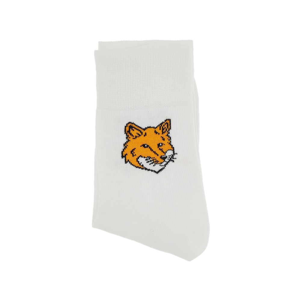 Fox Head intarsia socks