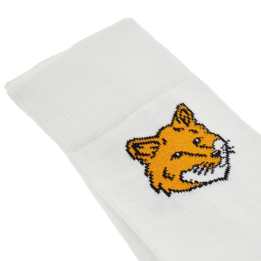 Fox Head intarsia socks