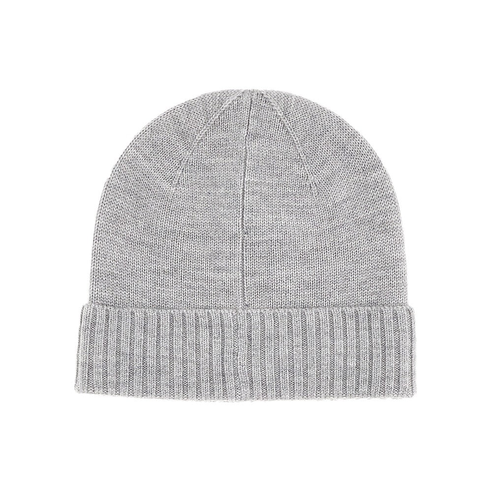 Wool beanie with logo embroidery