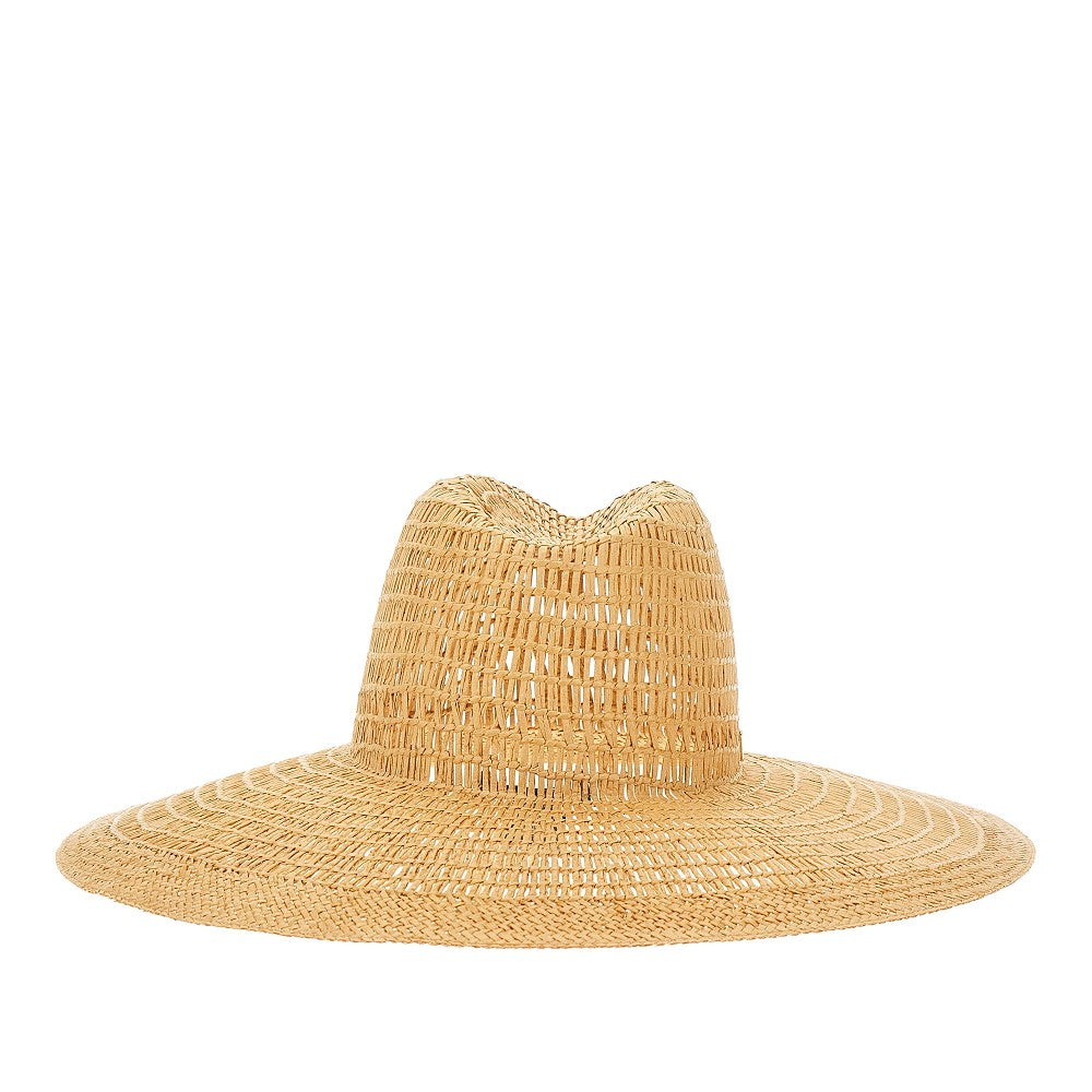 Cappello a tesa larga in papier intrecciato