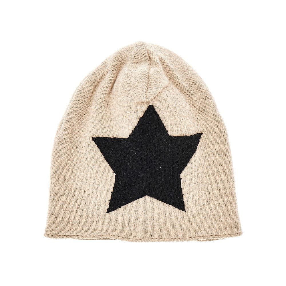 Cotton-blend 'Ametista' beanie hat