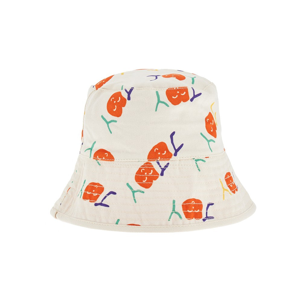 Cappellino reversibile con stampa Joyful Face