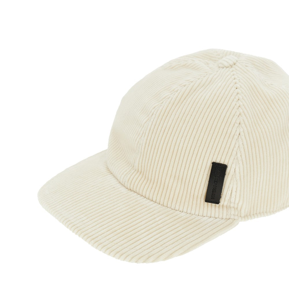 Cappello baseball in velluto a costine