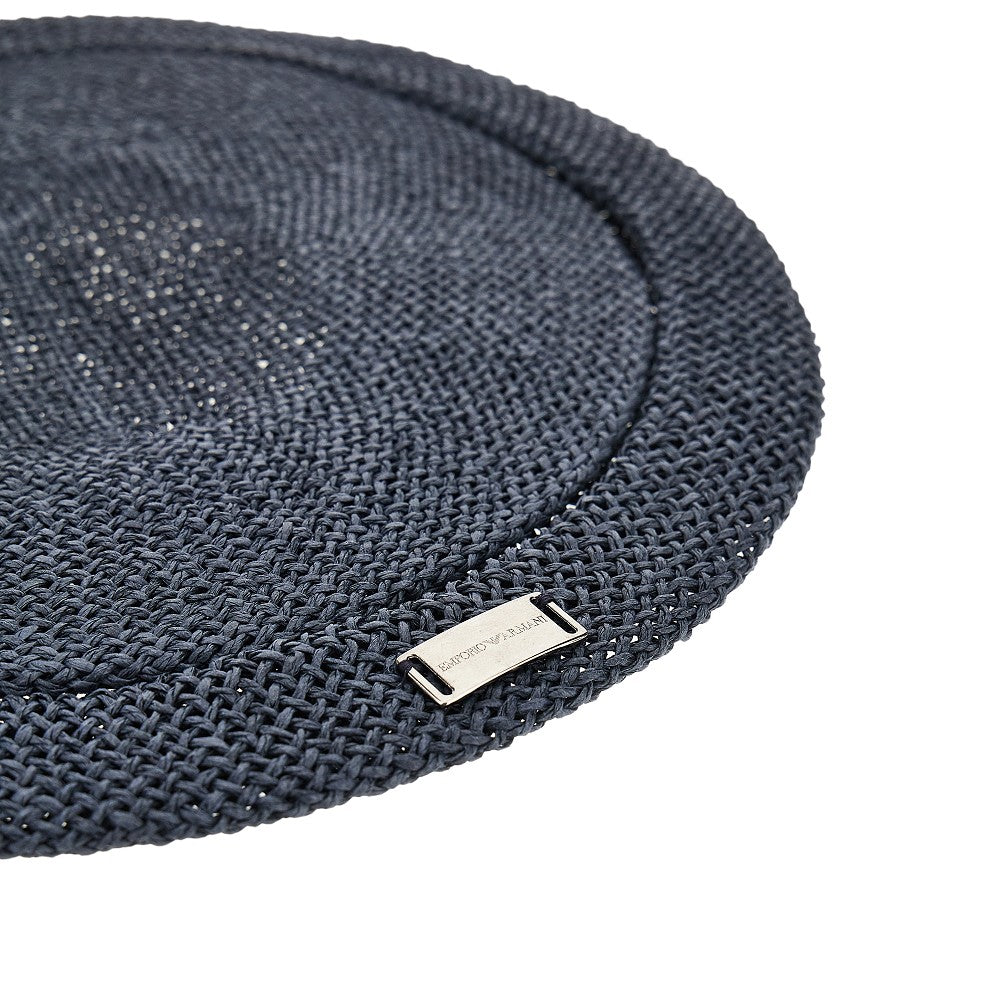 Woven rafia effect hat