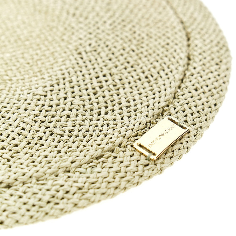 Woven rafia effect hat