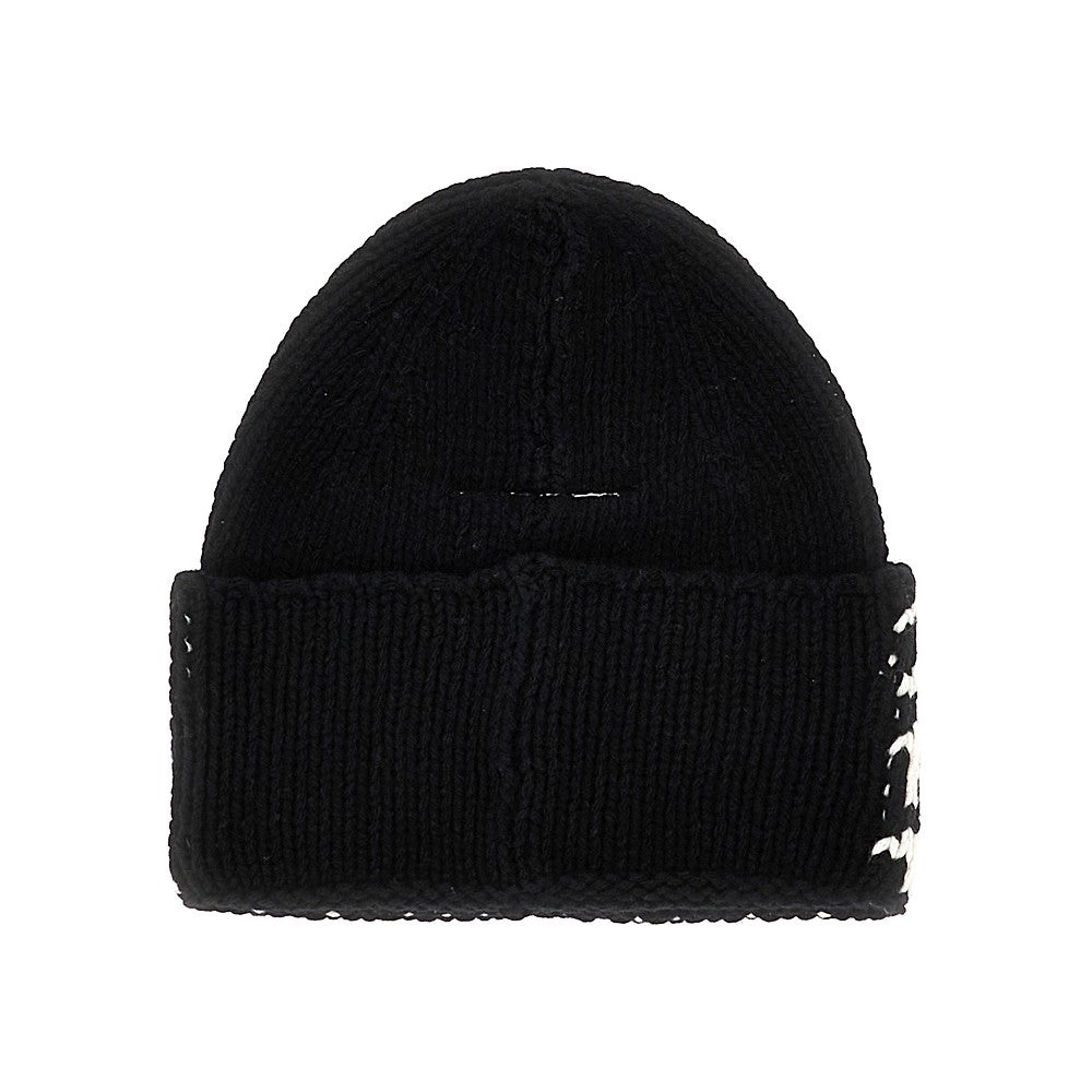 Beanie in misto lana con intarsio logo