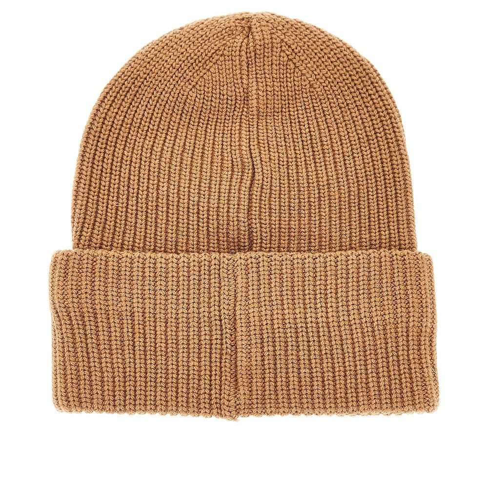 Knitted beanie hat with logo