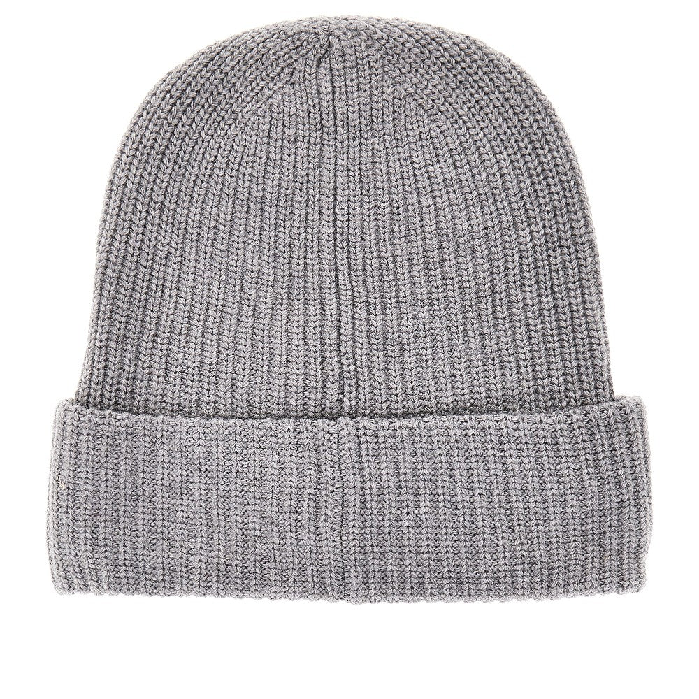 Knitted beanie hat with logo