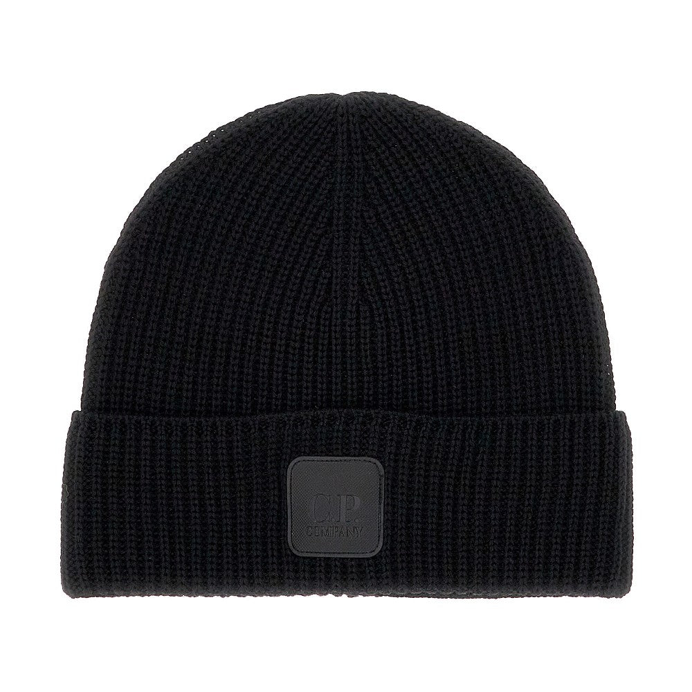 Ribbed wool beanie hat