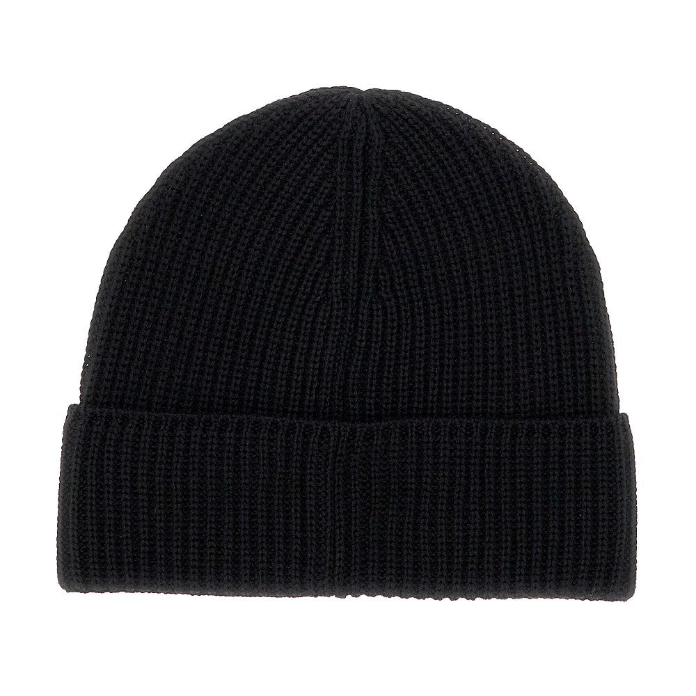 Ribbed wool beanie hat