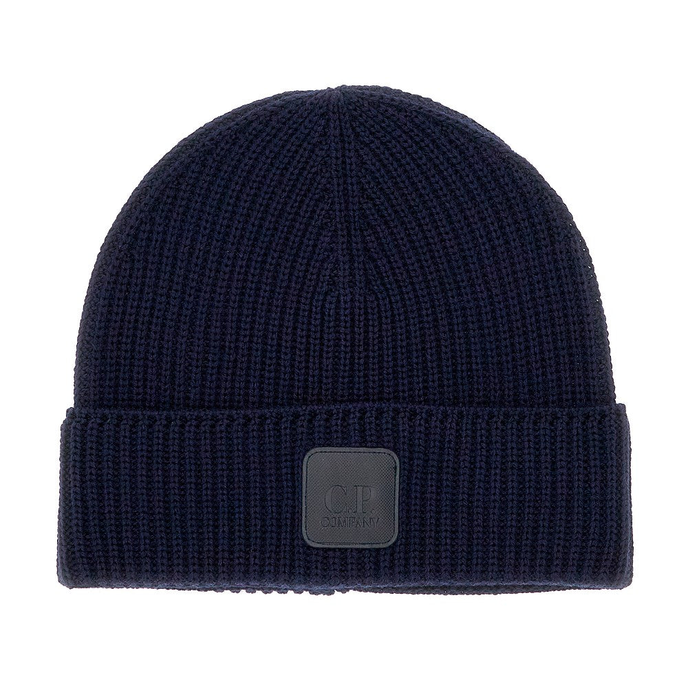 Ribbed wool beanie hat
