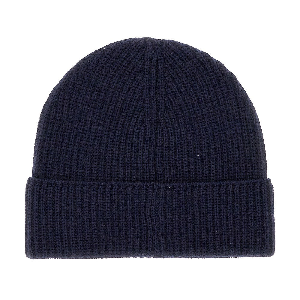 Ribbed wool beanie hat
