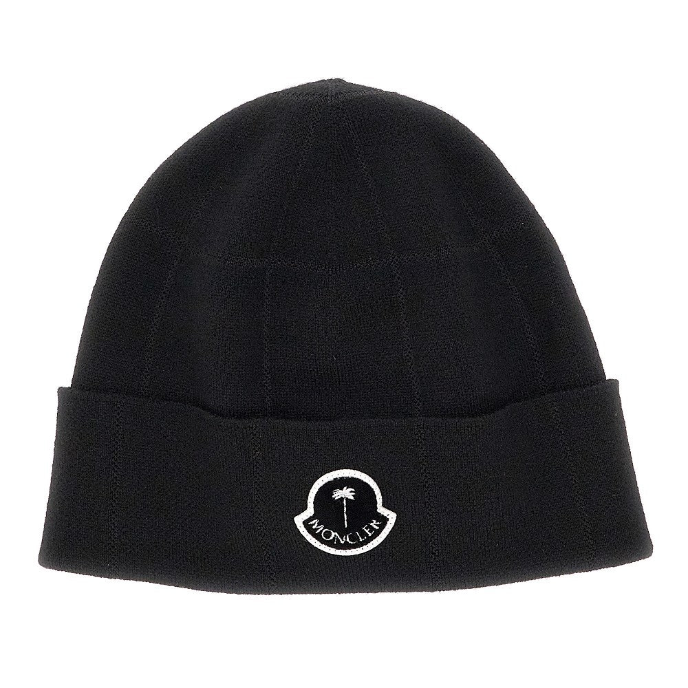 Beanie in misto lana con patch logo