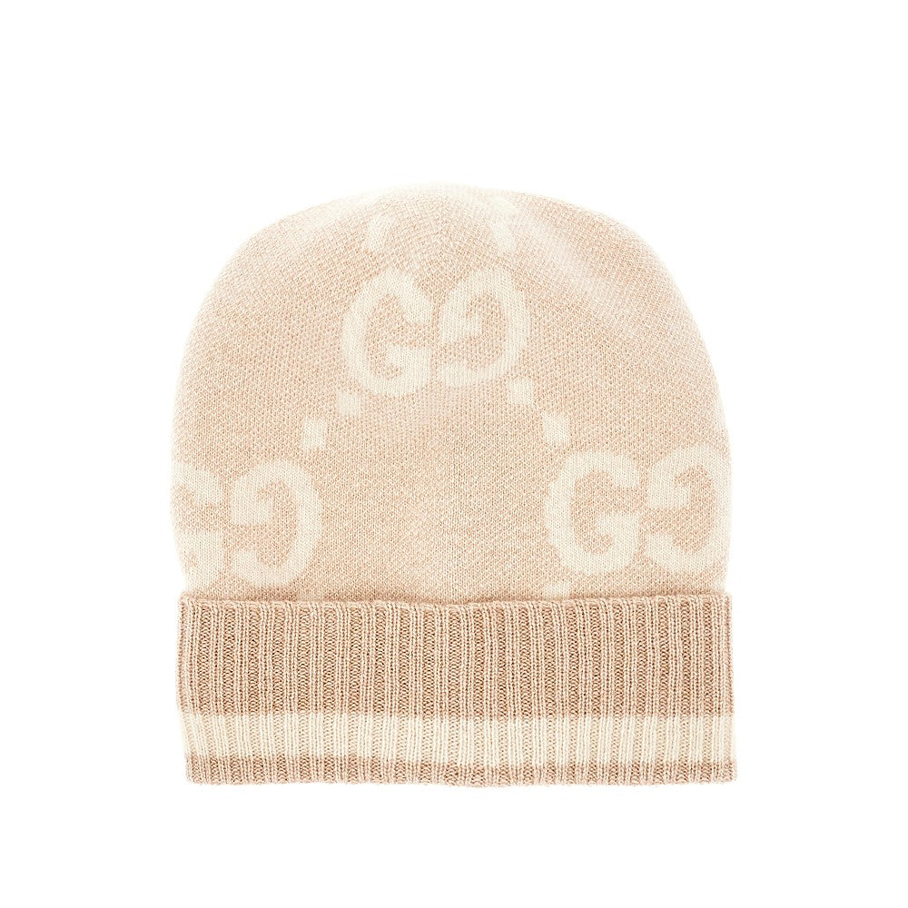 GG lurex cashmere beanie hat