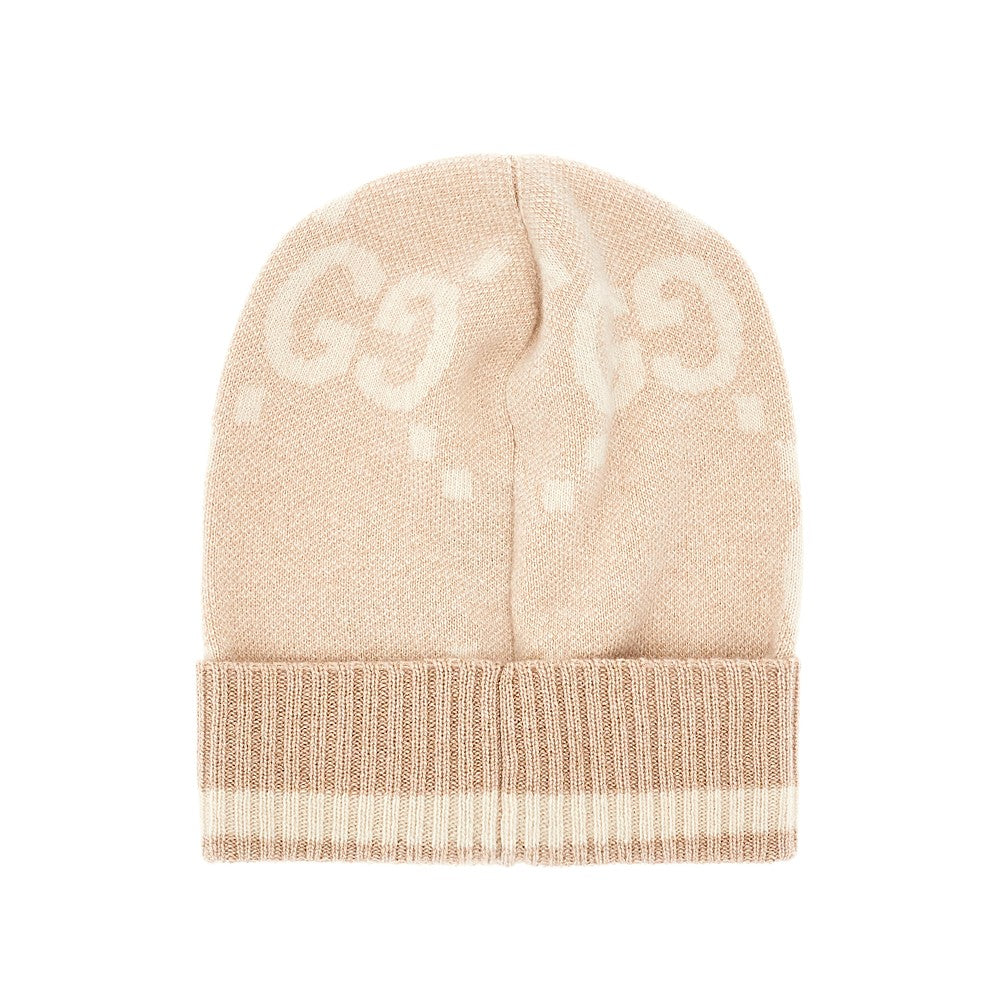 GG lurex cashmere beanie hat