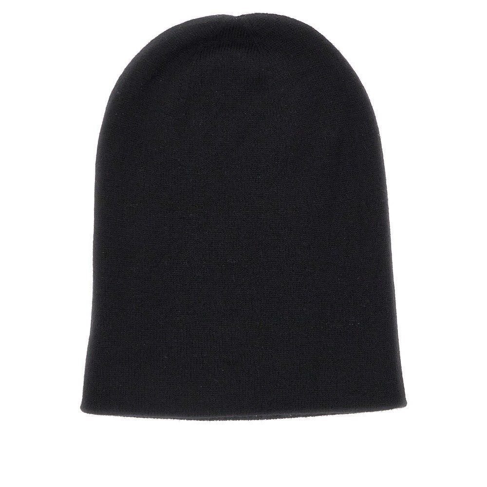 Beanie in cachemire con logo ricamato