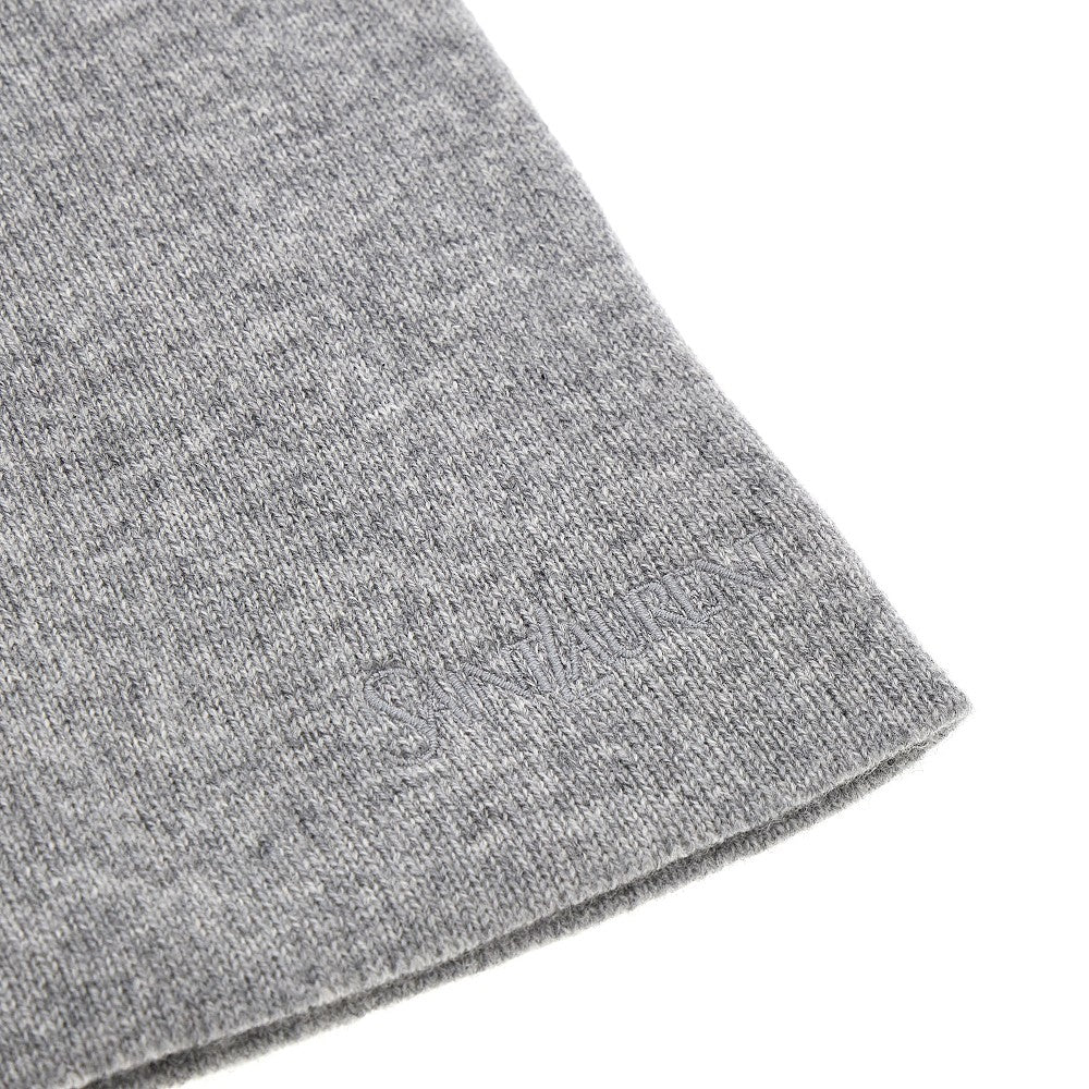 Beanie in cachemire con logo ricamato