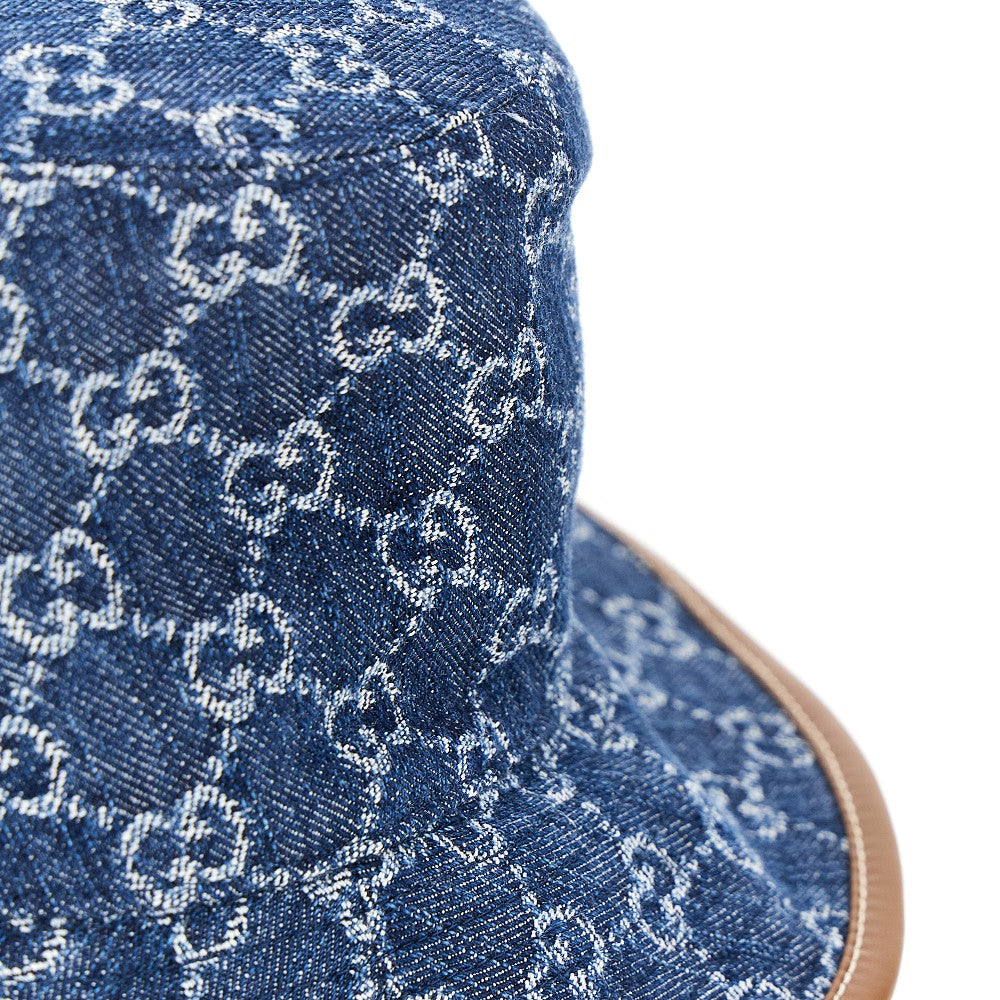GG denim bucket hat