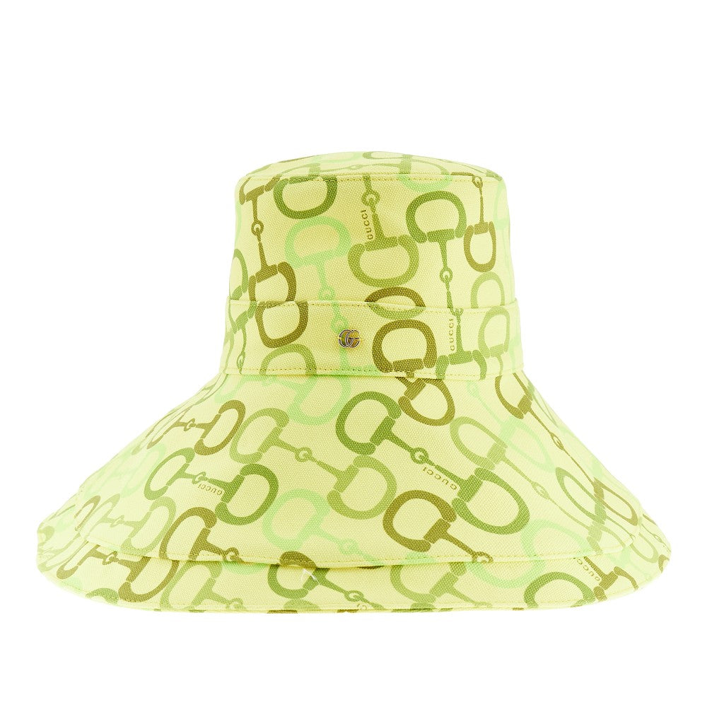 Horsebit print cotton hat