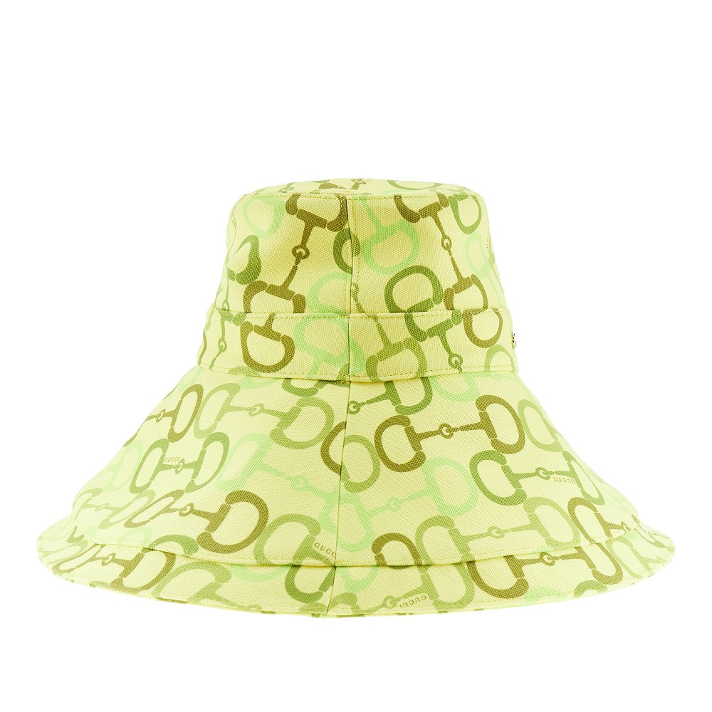 Horsebit print cotton hat