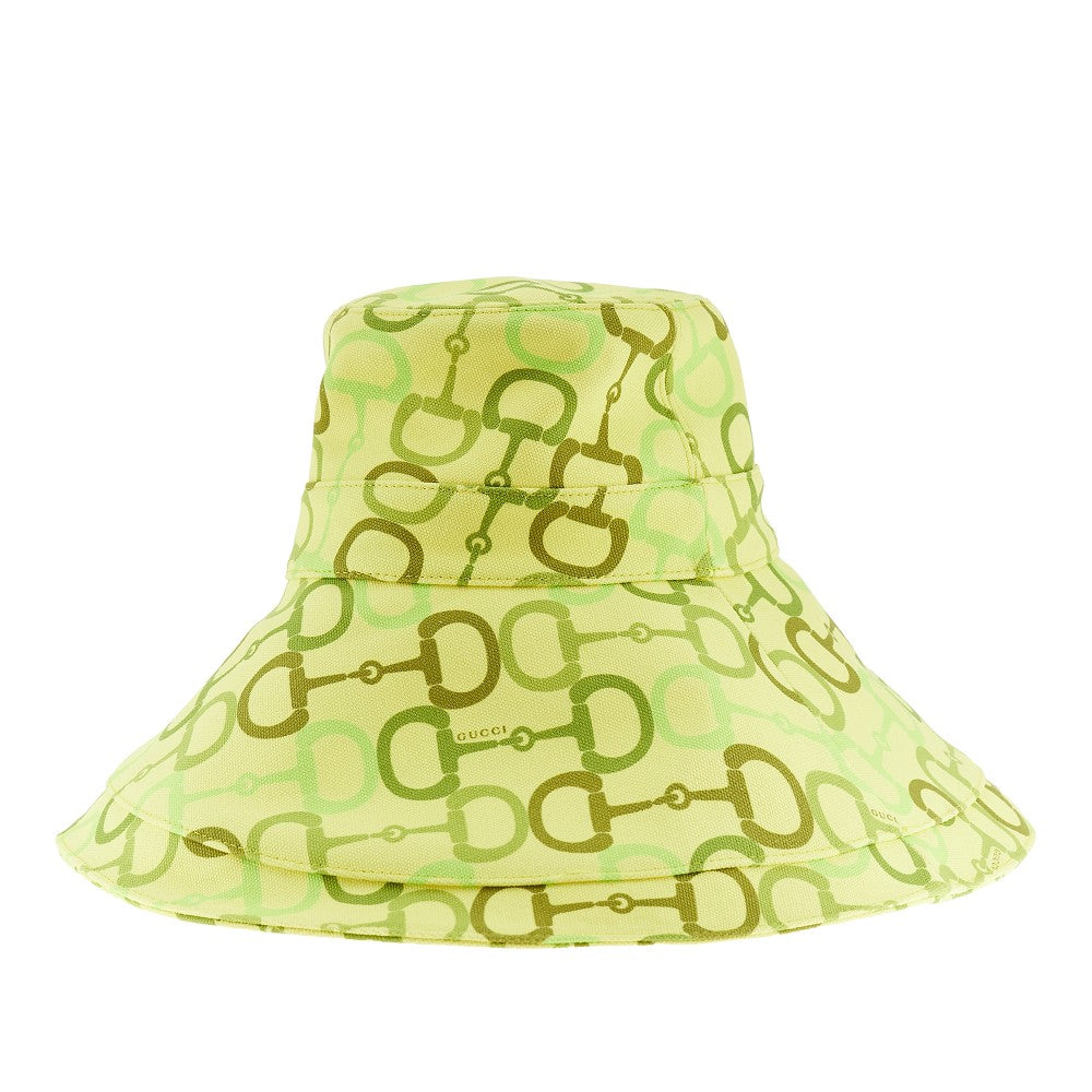 Horsebit print cotton hat