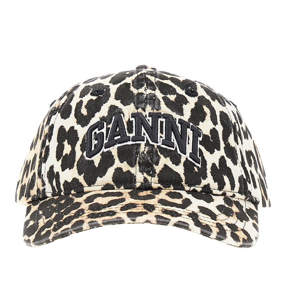 Cappello in cotone biologico leopardato