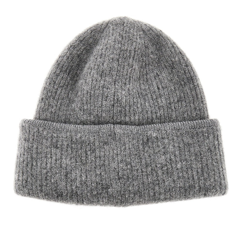 Beanie in maglia con logo in gros-grain