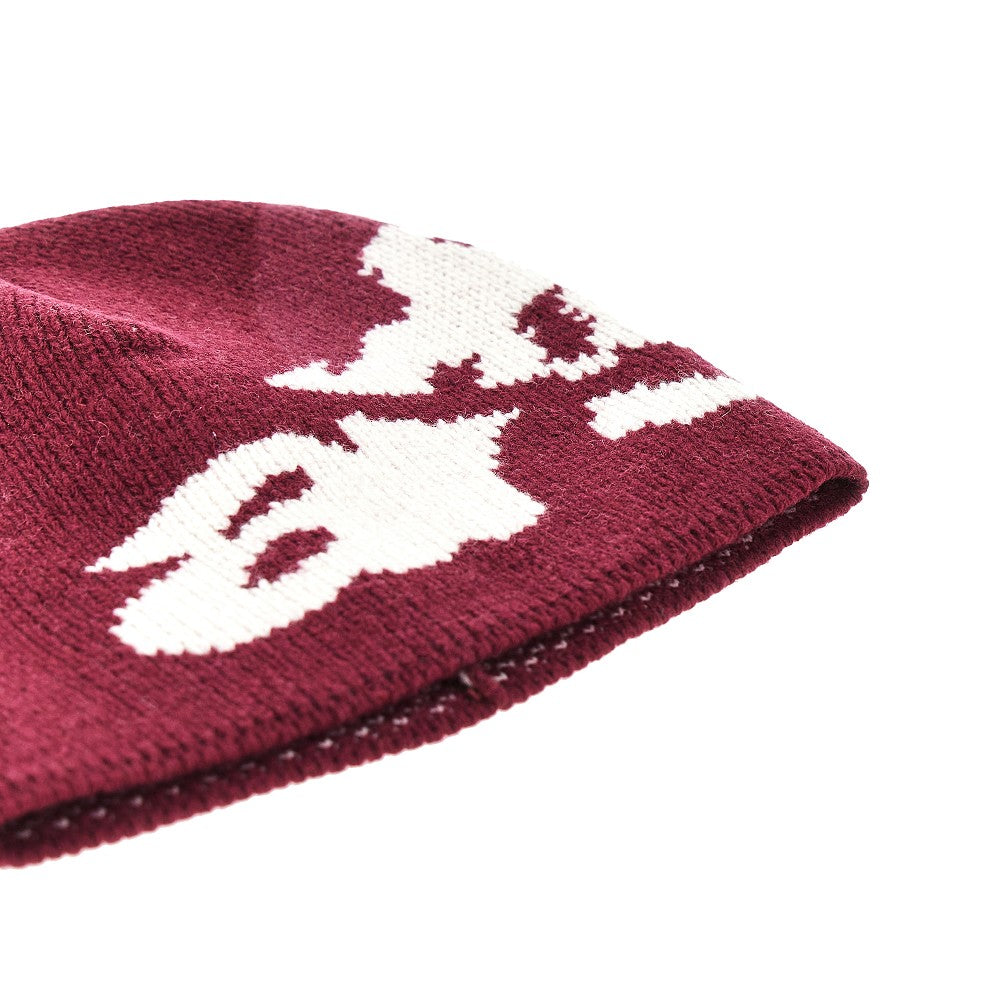 Beanie in maglia con logo jacquard