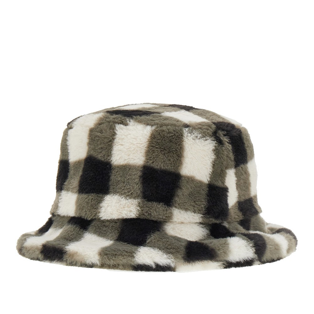 Cappello bucket in finta pelliccia