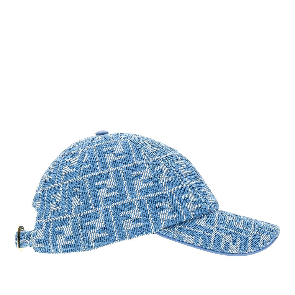 Cappello baseball in denim jacquard FF