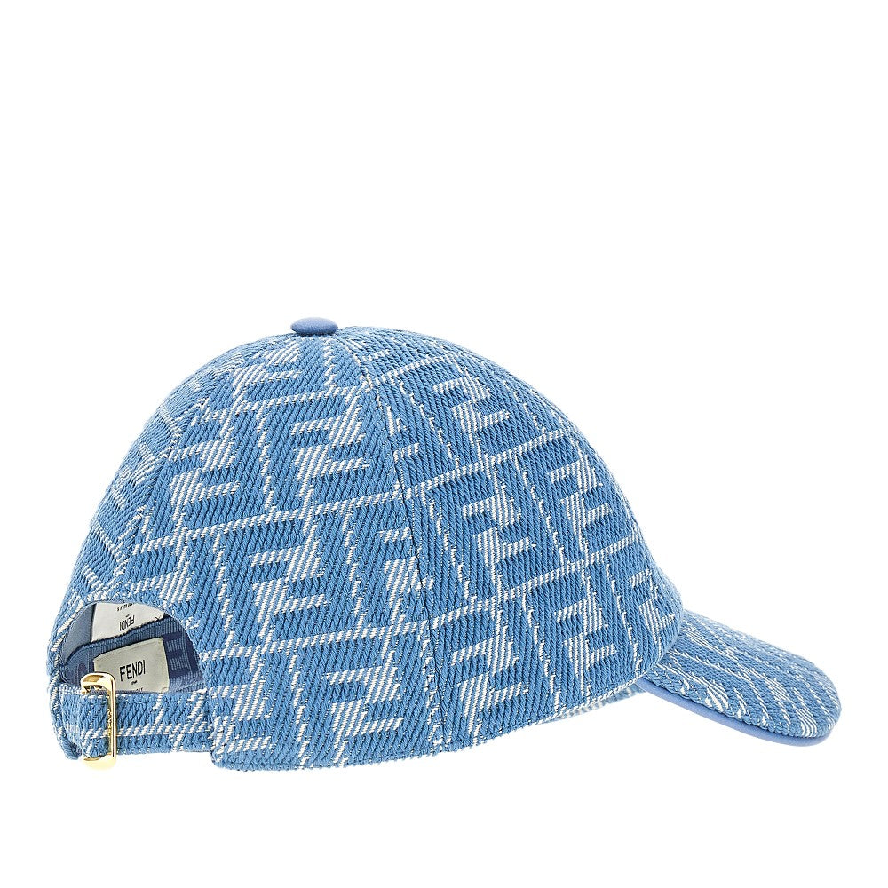 Cappello baseball in denim jacquard FF