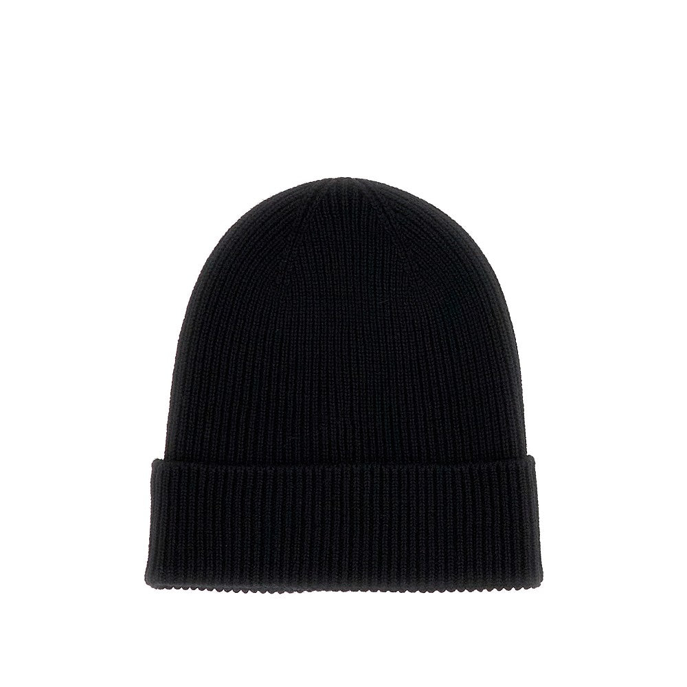 Beanie in lana con patch logo