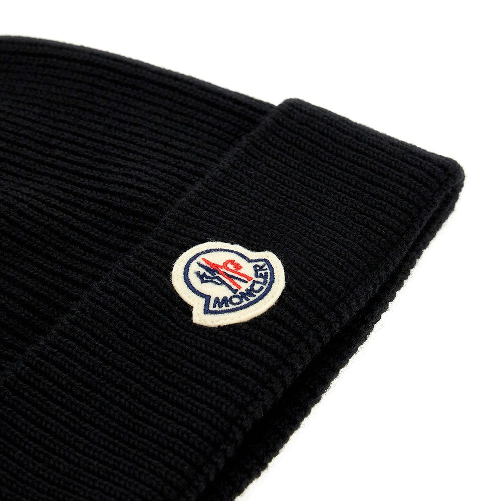 Logo patch beanie hat