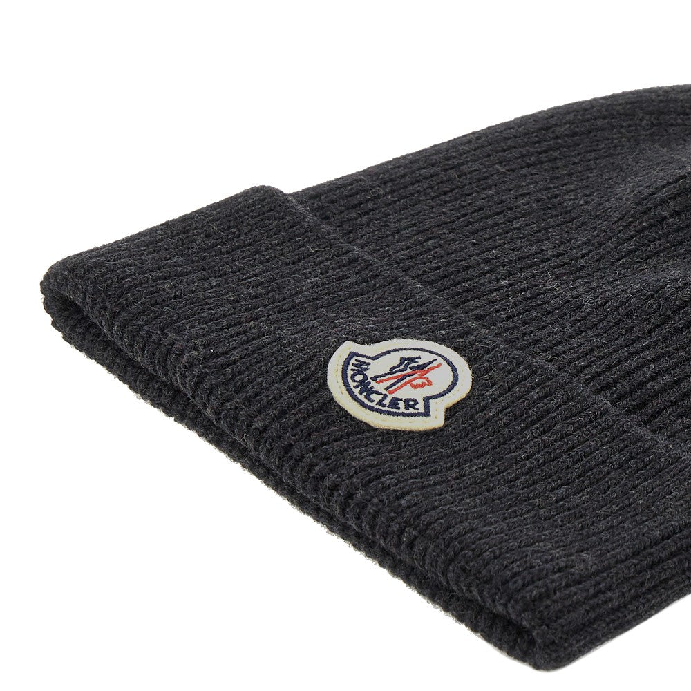 Logo patch beanie hat