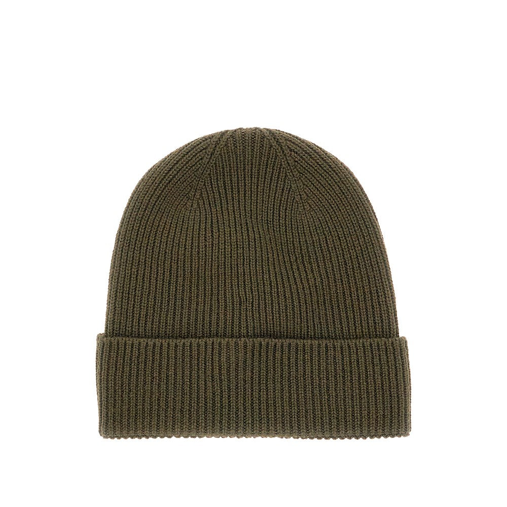 Beanie in lana con patch logo